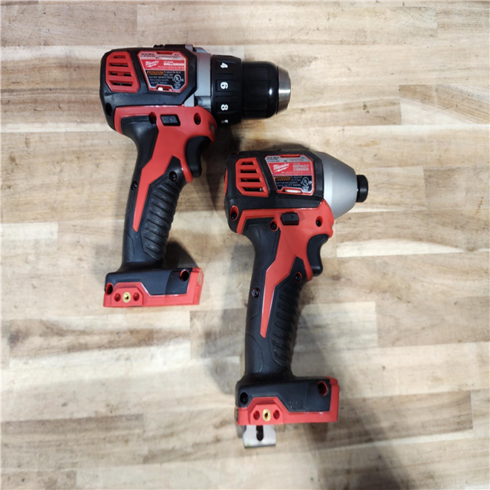 HOUSTON LOCATION - AS-IS Milwaukee M18 18V Lithium-Ion Cordless Drill Driver/Impact Driver Combo Kit