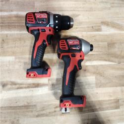 HOUSTON LOCATION - AS-IS Milwaukee M18 18V Lithium-Ion Cordless Drill Driver/Impact Driver Combo Kit