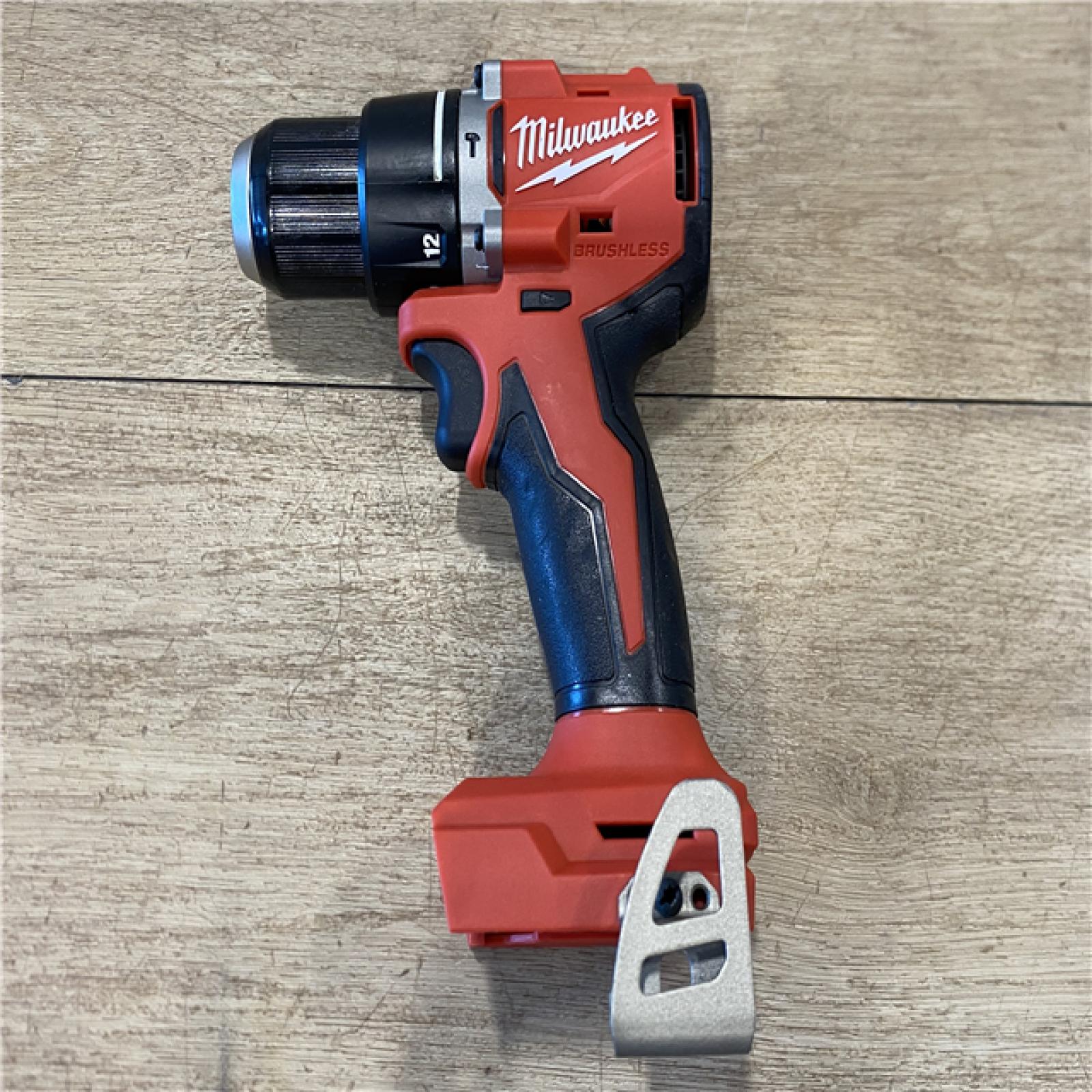 AS-IS Milwaukee 18V Lithium-Ion Brushless Cordless 1/2 in. Compact Hammer Drill/Driver (Tool-Only)