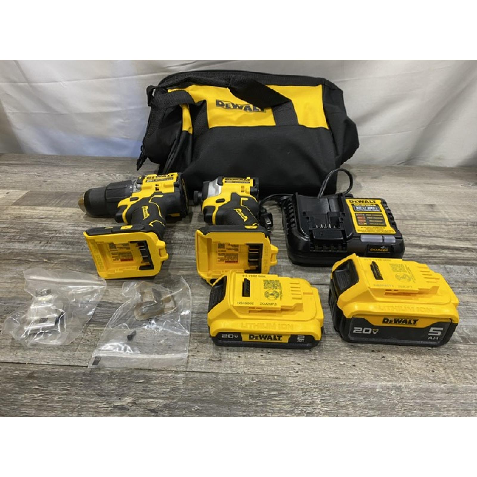 AS-IS DEWALT ATOMIC 20V MAX Lithium-Ion Cordless 2-Tool Combo Kit