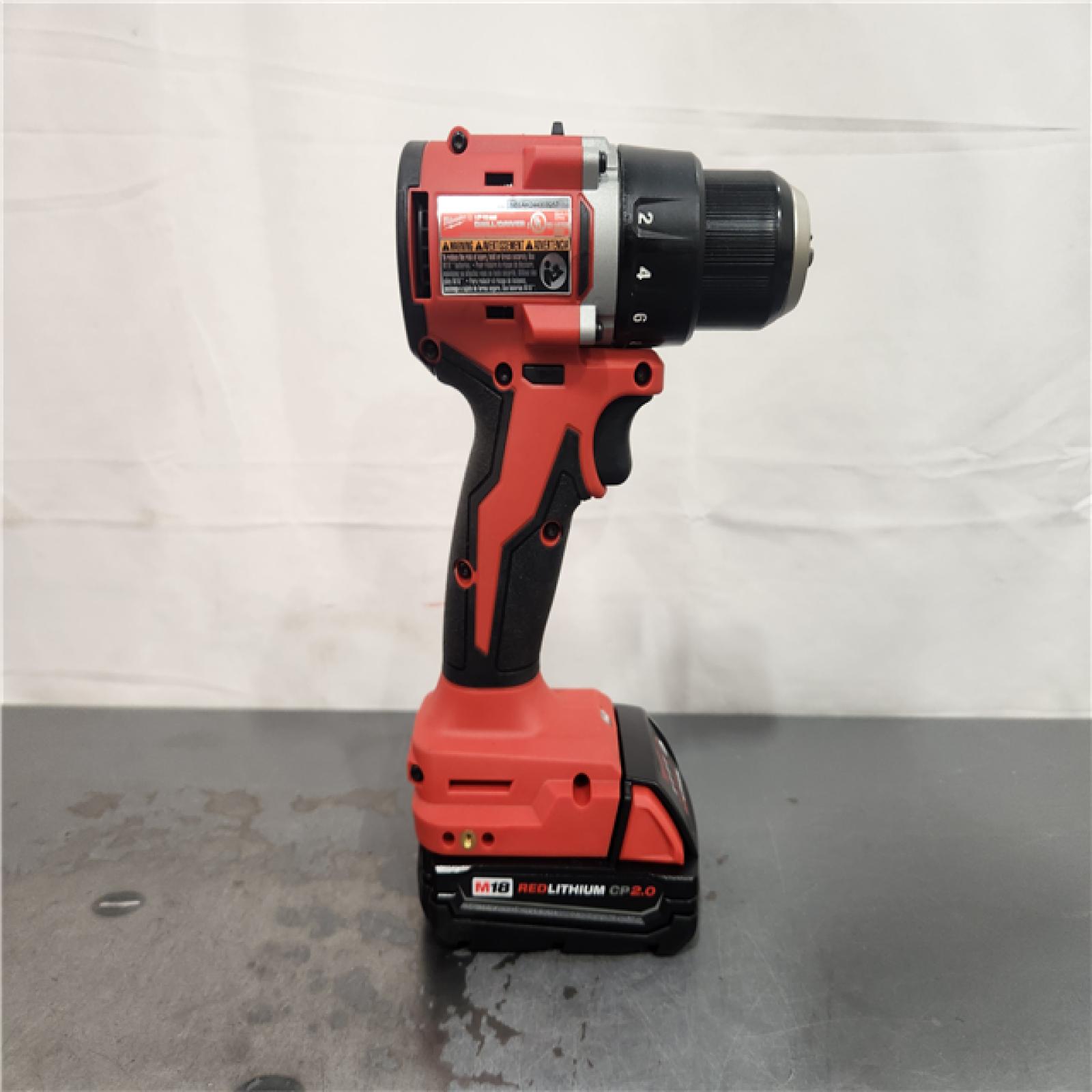 AS-IS- Milwaukee M18 Drill/Driver Kit  Battery Included  18 V  1/2 in Chuck
