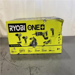 NEW! - RYOBI ONE+ 18V Cordless 6-Tool Combo Kit with 1.5 Ah Battery  4.0 Ah Battery  and Charger