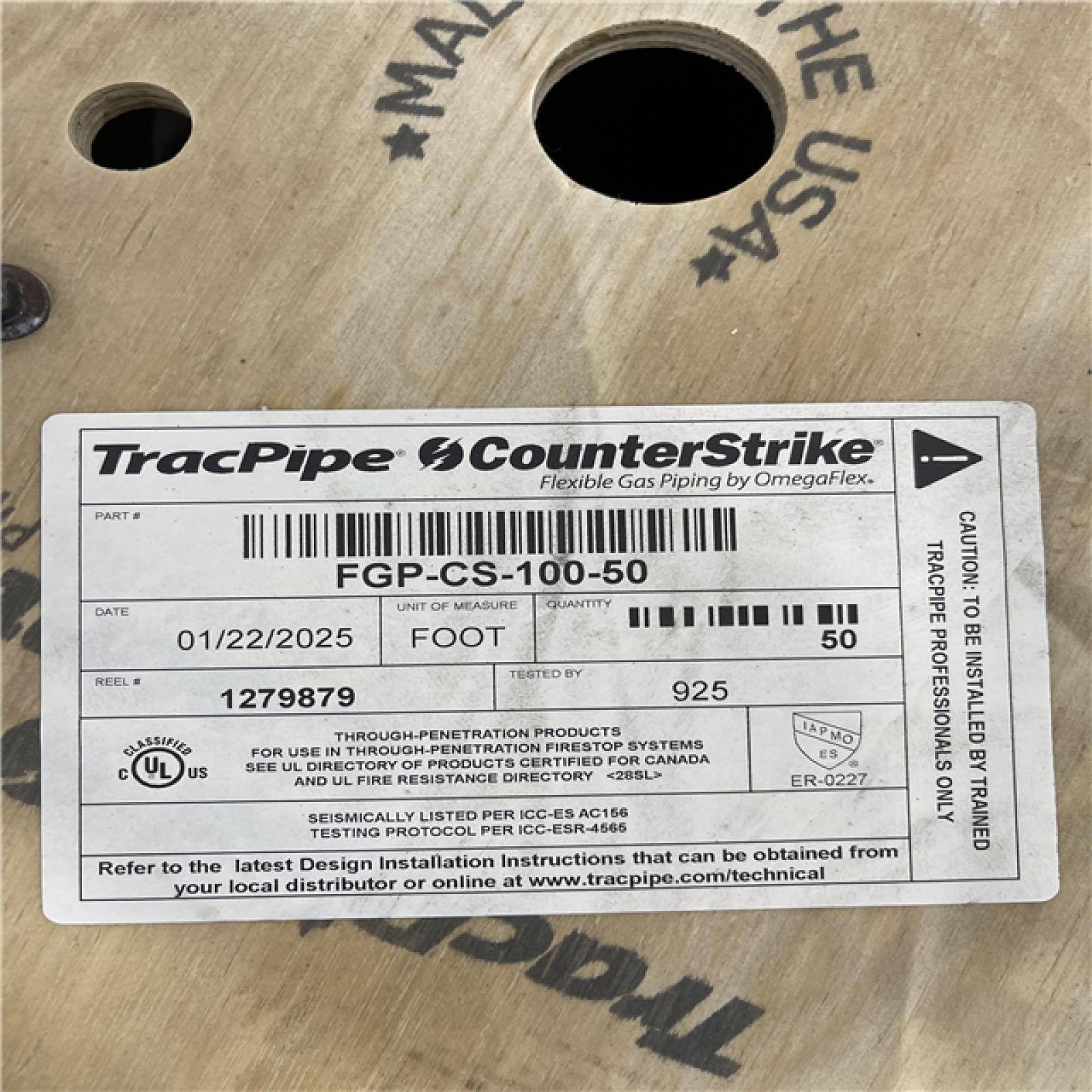 DALLAS LOCATION - 1 CounterStrike Flexible Gas Tubing Reel (50 Ft.)