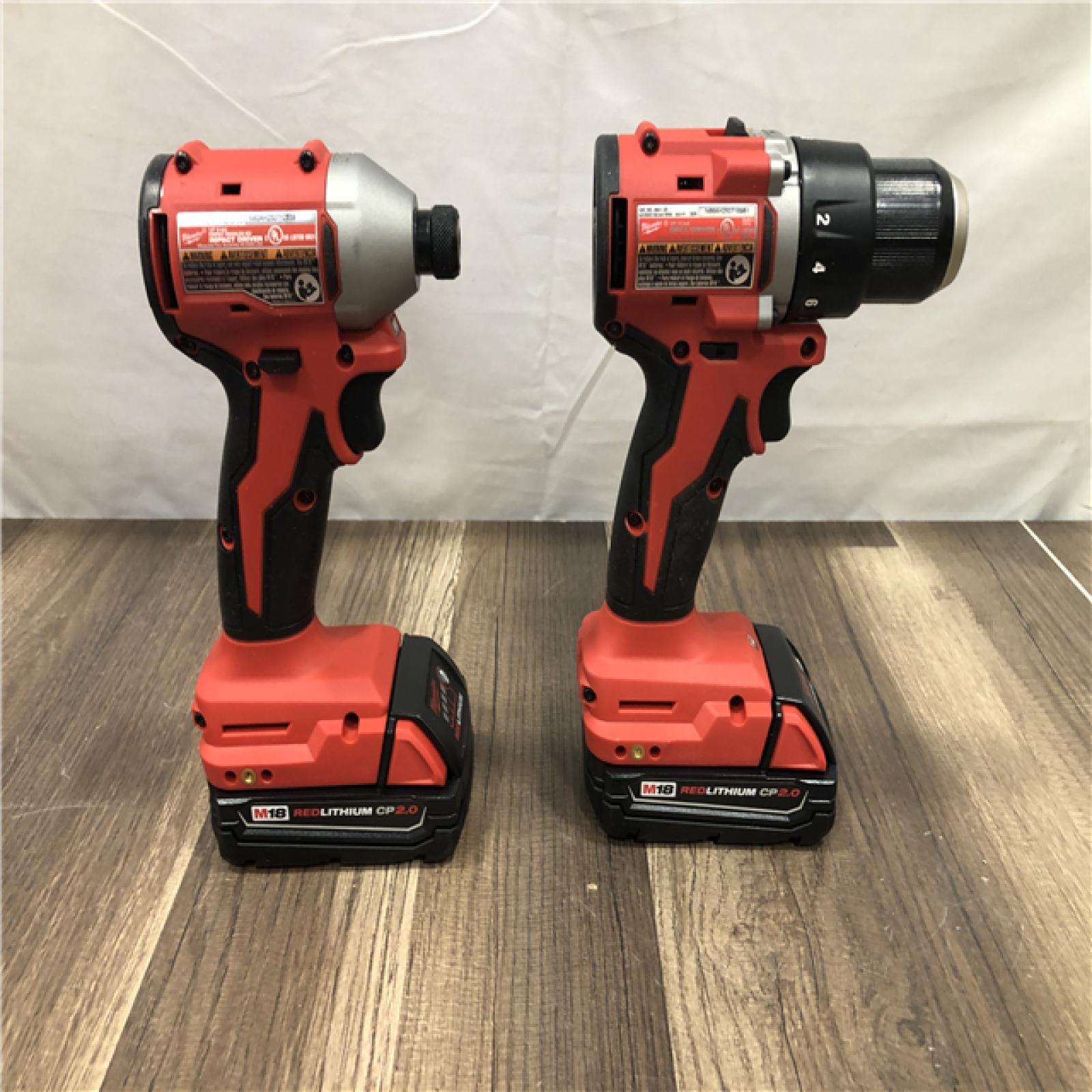 AS-IS Milwaukee  18V Lithium-Ion Brushless Cordless Compact Drill/Impact Combo Kit