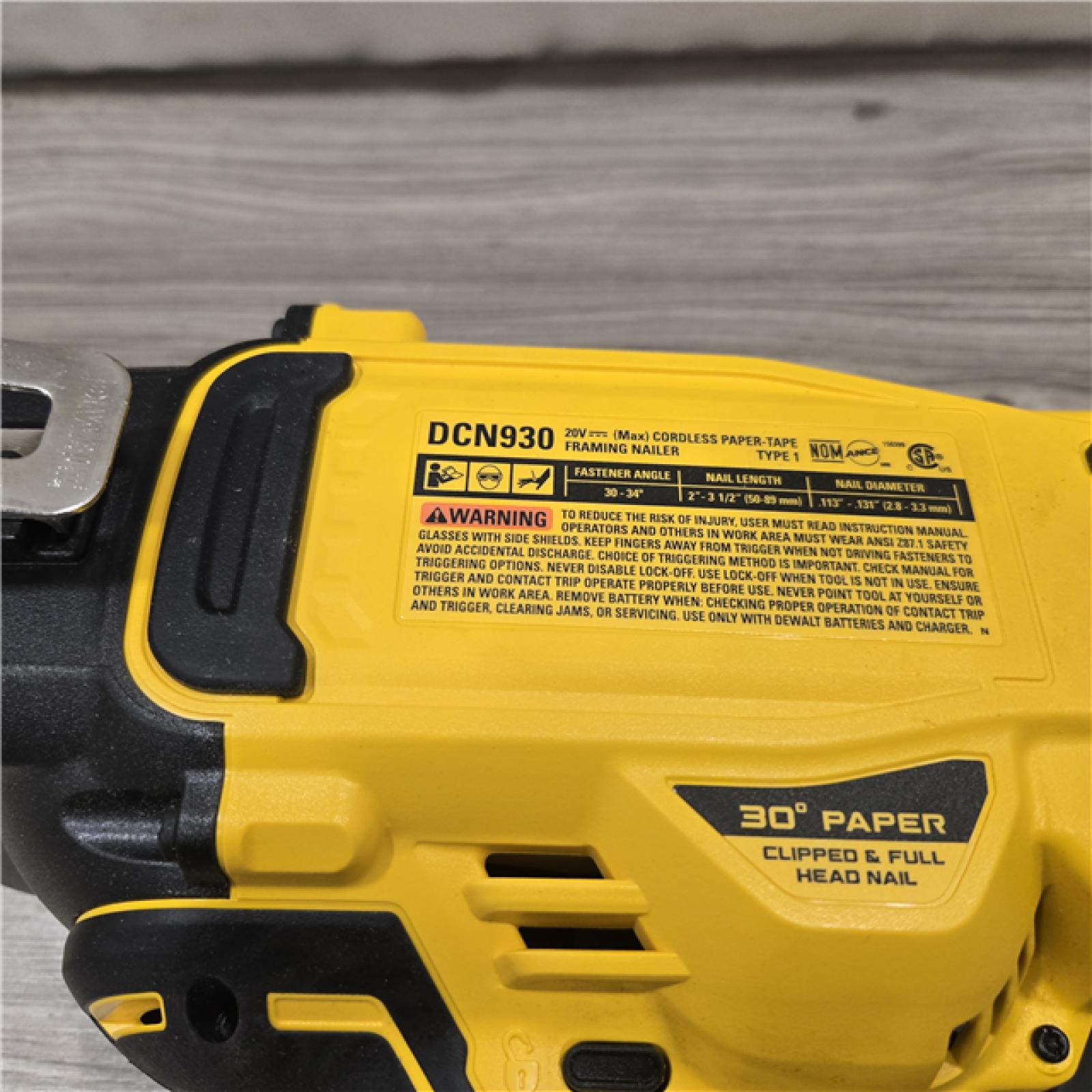 AS-IS DEWALT 20V 30 Degree Cordless Framing Nailer (Tool-Only)