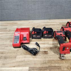 HOUSTON LOCATION - AS - IS Milwaukee 3 Tool Combo Kit W/ (2) Battery & Charger