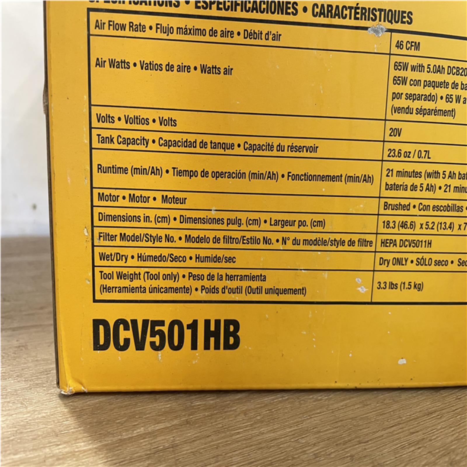 NEW! DEWALT Bagless 20V MAX Stick Cordless General Dirt Filter Handheld Vacuum (Tool Only)