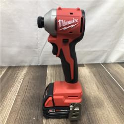 AS-IS Milwaukee 18-Volt Lithium-Ion Compact Brushless Cordless 1/4 in. Impact Driver Kit