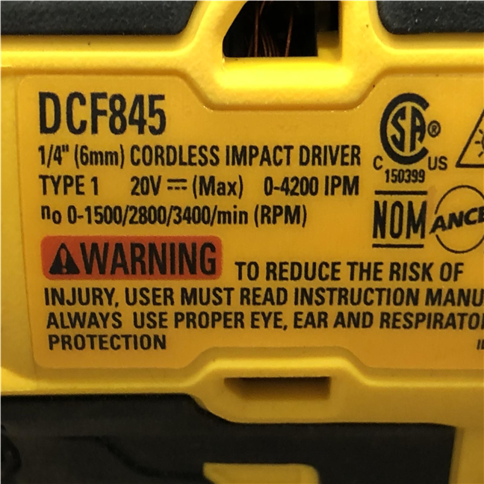 AS-IS DEWALT 20-Volt Maximum XR Lithium-Ion Cordless Brushless 1/4 in. 3-Speed Impact Driver Kit