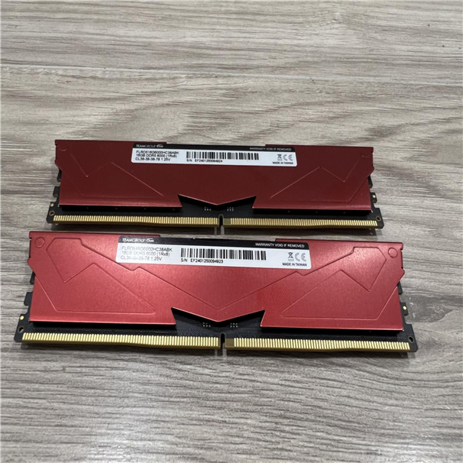 AS-IS TEAM GROUP FF4D516G6000HC38ABK 32GB (2 X 16GB) DDR5 6000