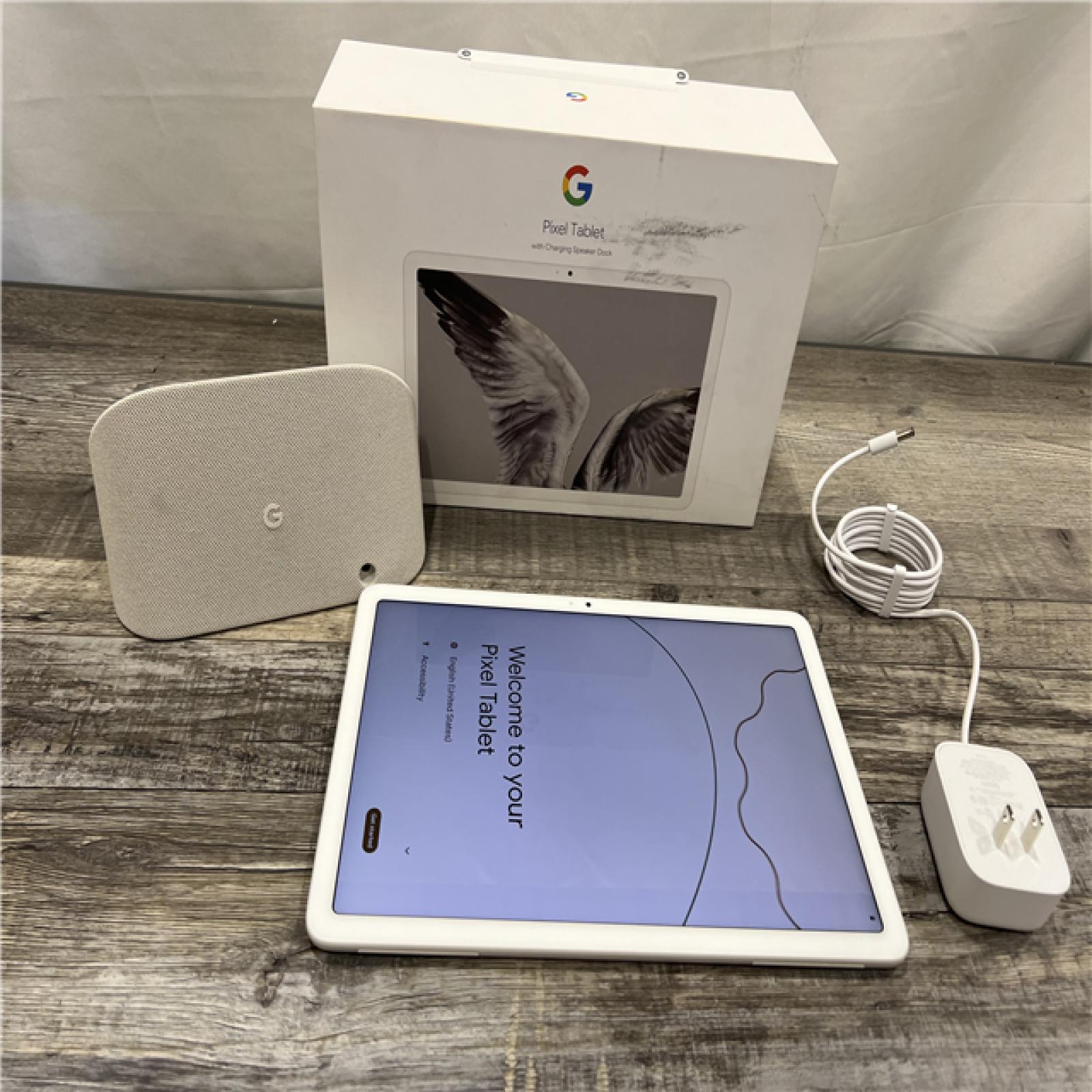 AS-IS Google Pixel Tablet 11 with Charging Speaker Dock - Porcelain
