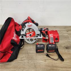 Phoenix Location NEW Milwaukee M18 18V Lithium-Ion Brushless Cordless Hammer Drill and Circular Saw Combo Kit (2-Tool) with Two 4.0 Ah Batteries