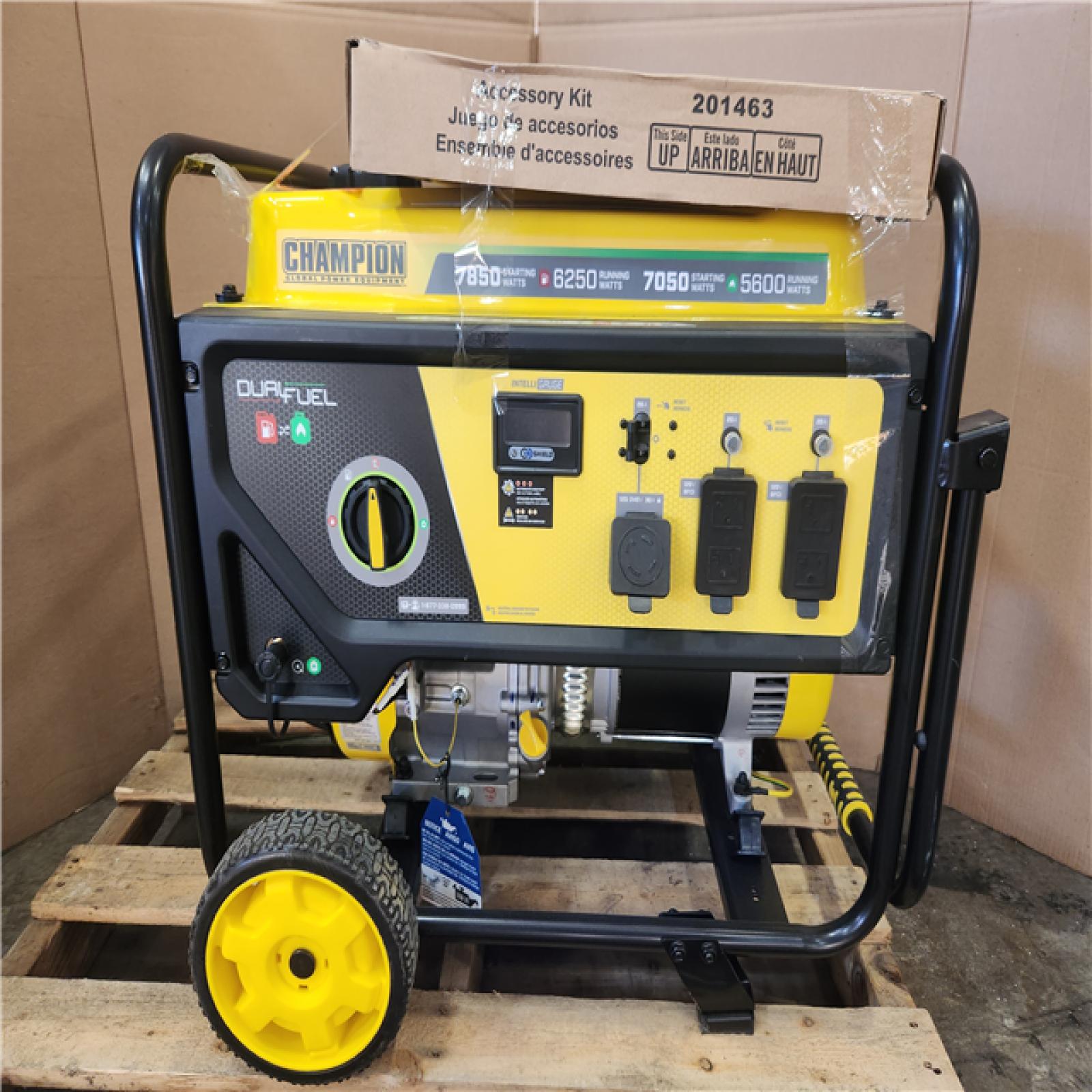 Phoenix NEW Champion Power Equipment 7850/6250-Watt Recoil Start Gasoline and Propane Powered Dual Fuel Portable Generator with CO Shield