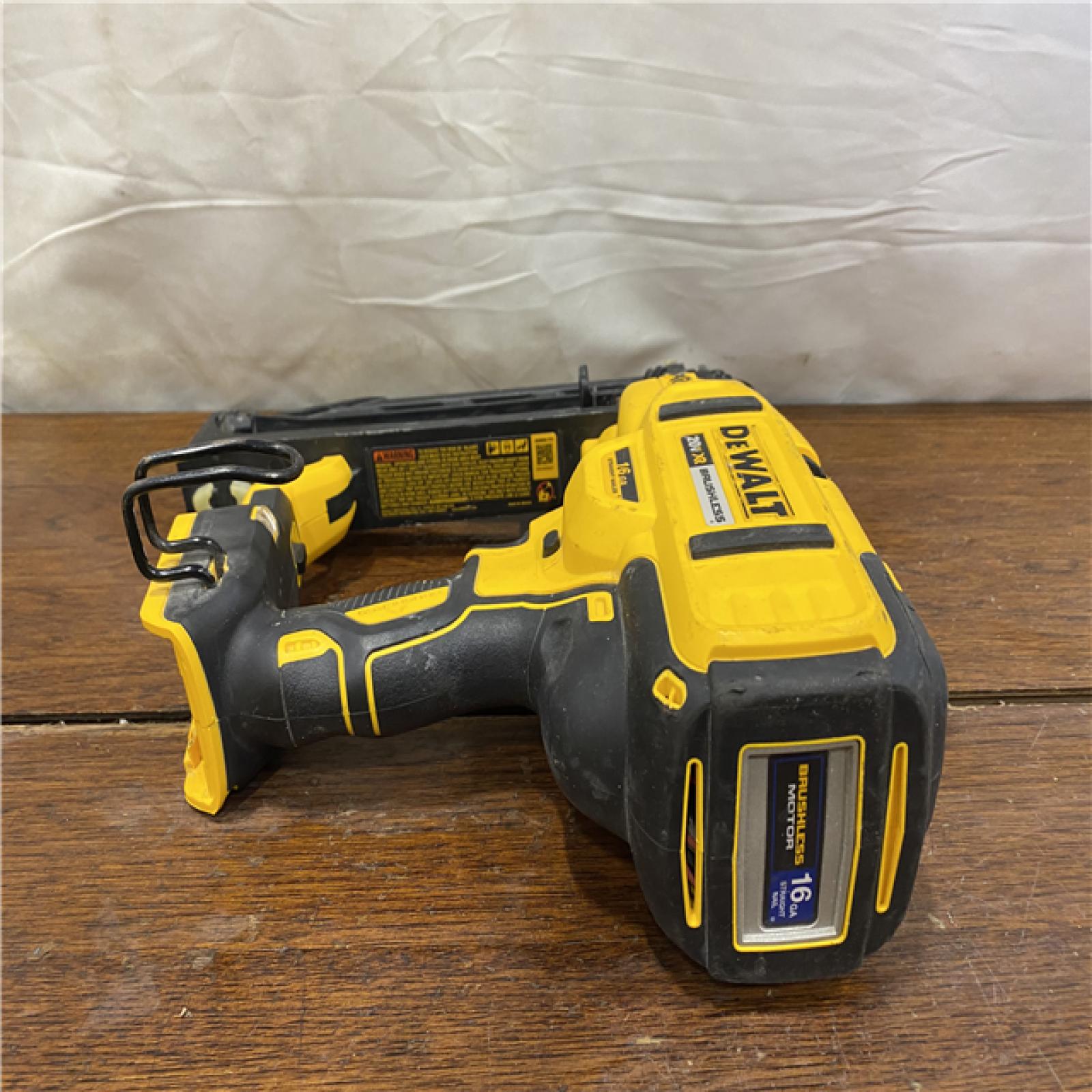 AS-IS 20V MAX XR Lithium-Ion Electric Cordless 16-Gauge Angled Finishing Nailer (Tool Only)