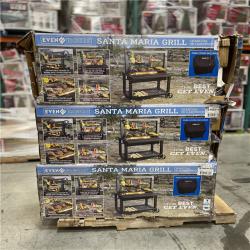 DALLAS LOCATION- Even Embers Santa Maria Charcoal and Wood Grill in Black with Cover Included (3 UNITS)