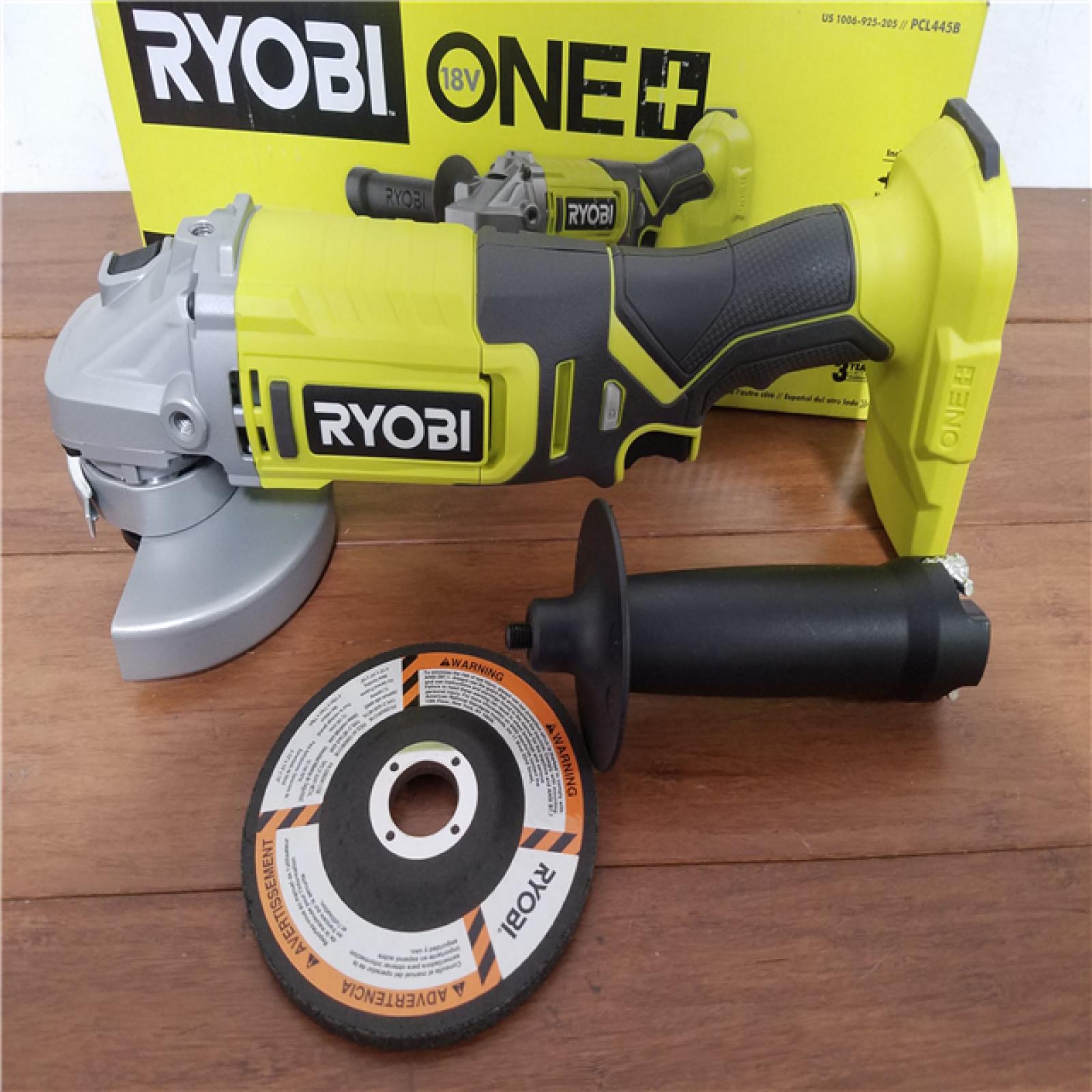 CALIFORNIA AS-IS RYOBI ONE+18V 4-1/2ANGLE GRINDER(TOOL ONLY)