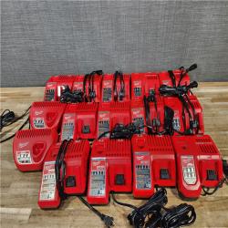 HOUSTON LOCATION - AS-IS MILWAUKEE BATTERY CHARGER PACK QTY - 15