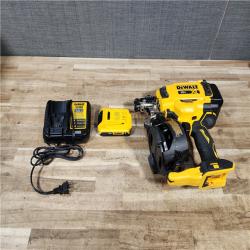 HOUSTON LOCATION - AS - IS DEWALT 20V MAX Lithium-Ion 15-Degree Electric Cordless Roofing Nailer Kit