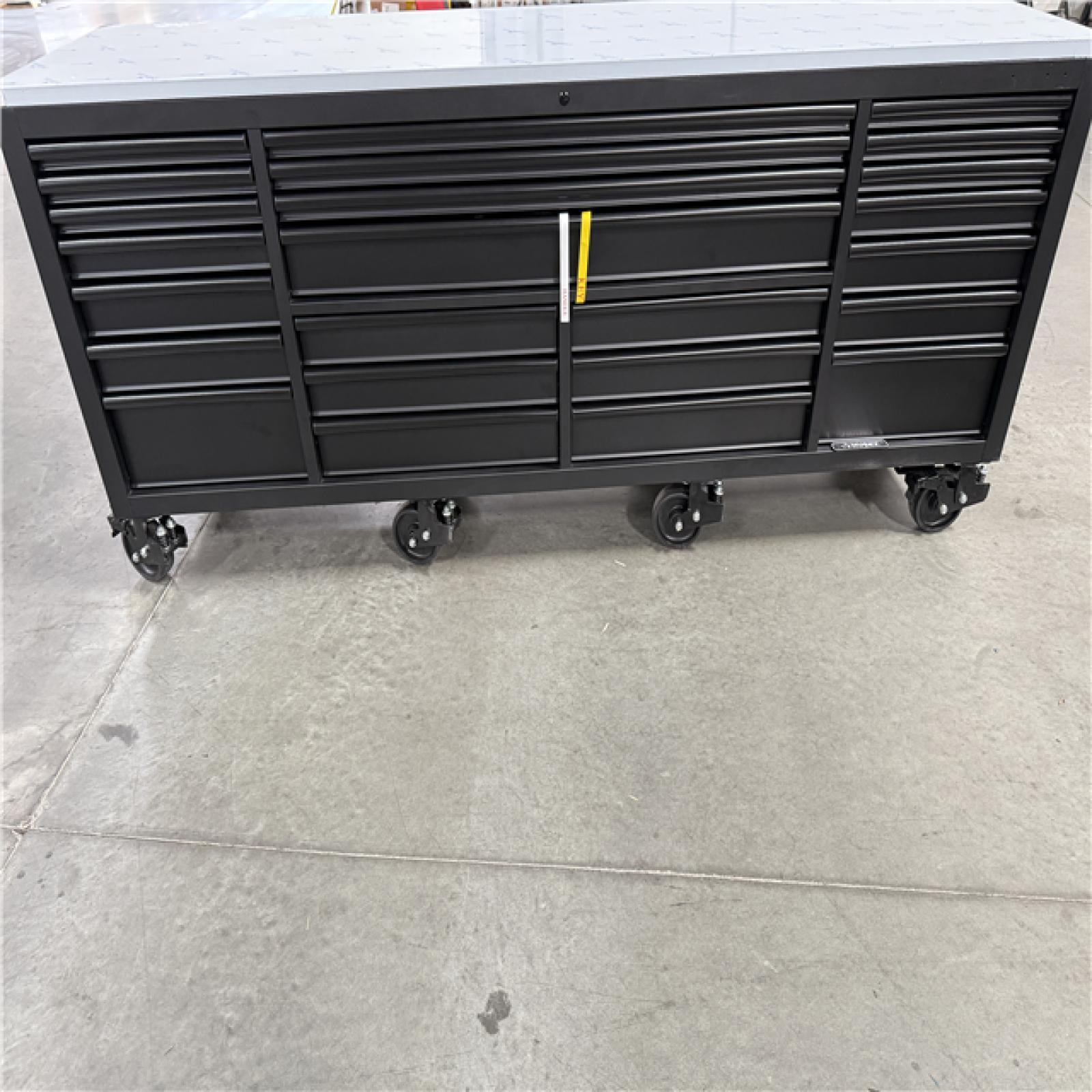 California AS-IS HUSKY 96 in. 24-Drawer Mobile Workbench-Appears in Excellent Condition