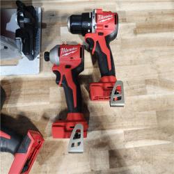 HOUSTON LOCATION - AS-IS Milwaukee M18 18-Volt Lithium-Ion Brushless Cordless 4-Tool Combo Kit