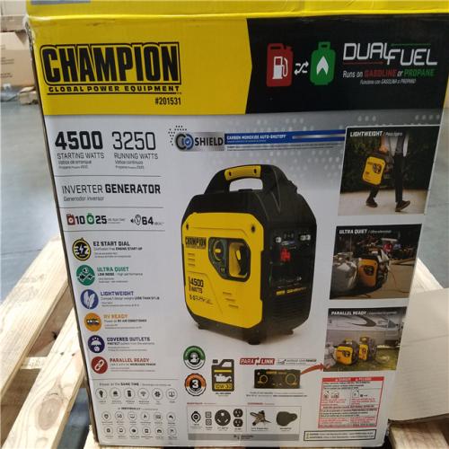 CALIFORNIA AS-IS CHAMPION DUAL FUEL PORTABLE GENERATOR