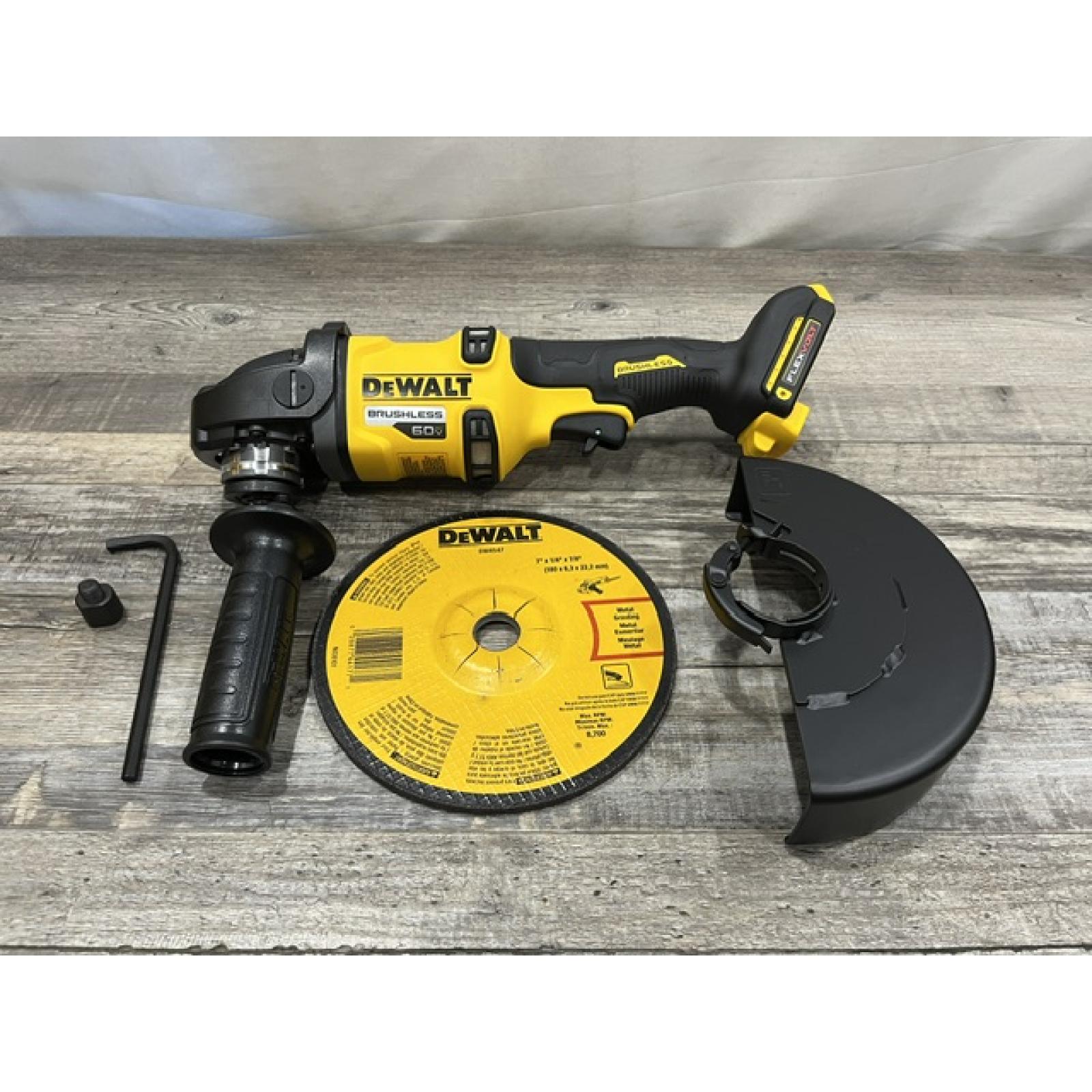 AS-IS DEWALT FLEXVOLT 60V Cordless 7 in. Angle Grinder (Tool-Only)