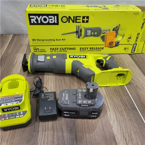 GOOD RYOBI ONE+ 18V Cordless Reciprocating Saw Kit with 4.0 Ah Battery and Charger