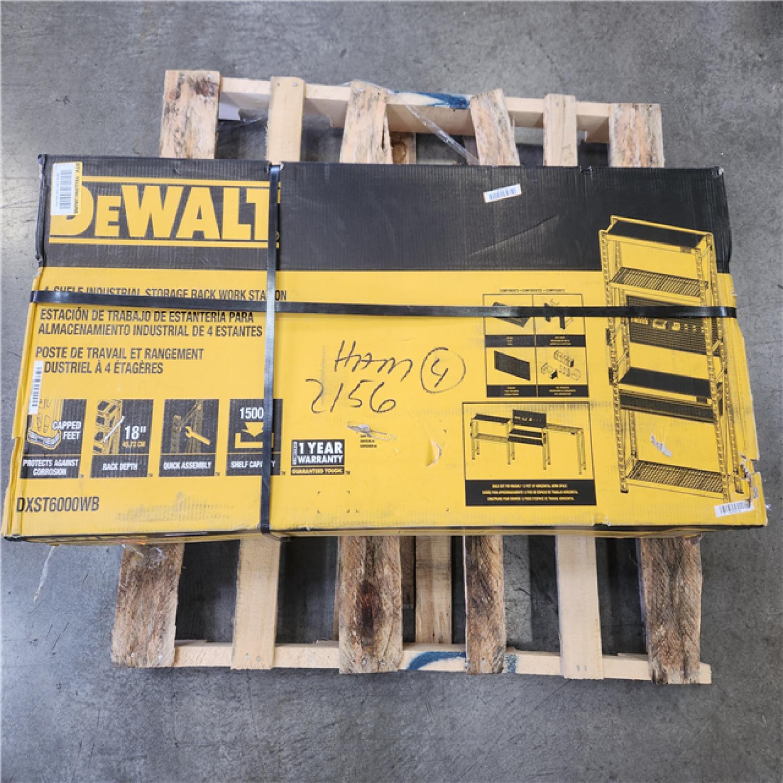 Phoenix NEW DEWALT Yellow 4-Tier Steel Garage Storage Shelving Unit (50 in. W x 94 in. H x 18 in. D)