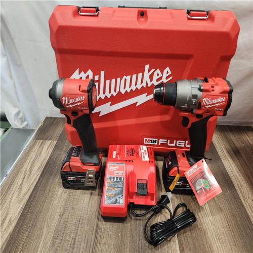 AS-IS- MILWAUKEE FUEL 18V Lithium-Ion Brushless Cordless Hammer Drill and Impact Driver Combo Kit