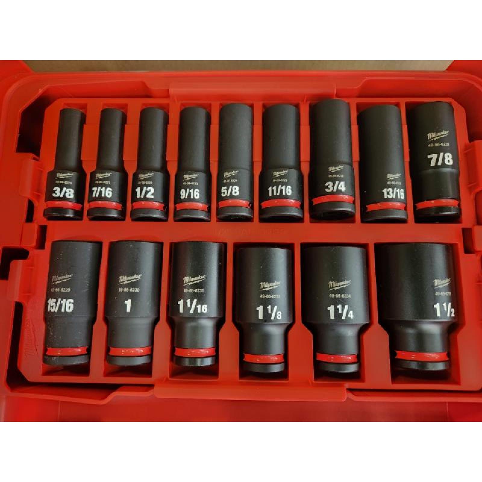 Phoenix NEW Milwaukee SHOCKWAVE Impact-Duty 1/2 in. Drive Metric and SAE Deep Well Impact PACKOUT Socket Set (31-Piece)