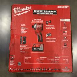 NEW! - Milwaukee M18 18V Lithium-Ion Brushless Cordless 1/4 in. Impact Driver Kit with Two 2.0 Ah Batteries and Charger