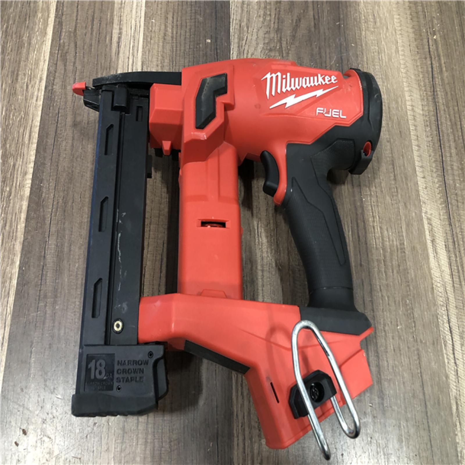 AS-IS Milwaukee FUEL 18-Volt Lithium-Ion Brushless Cordless 18-Gauge 1/4 in. Narrow Crown Stapler (Tool-Only)