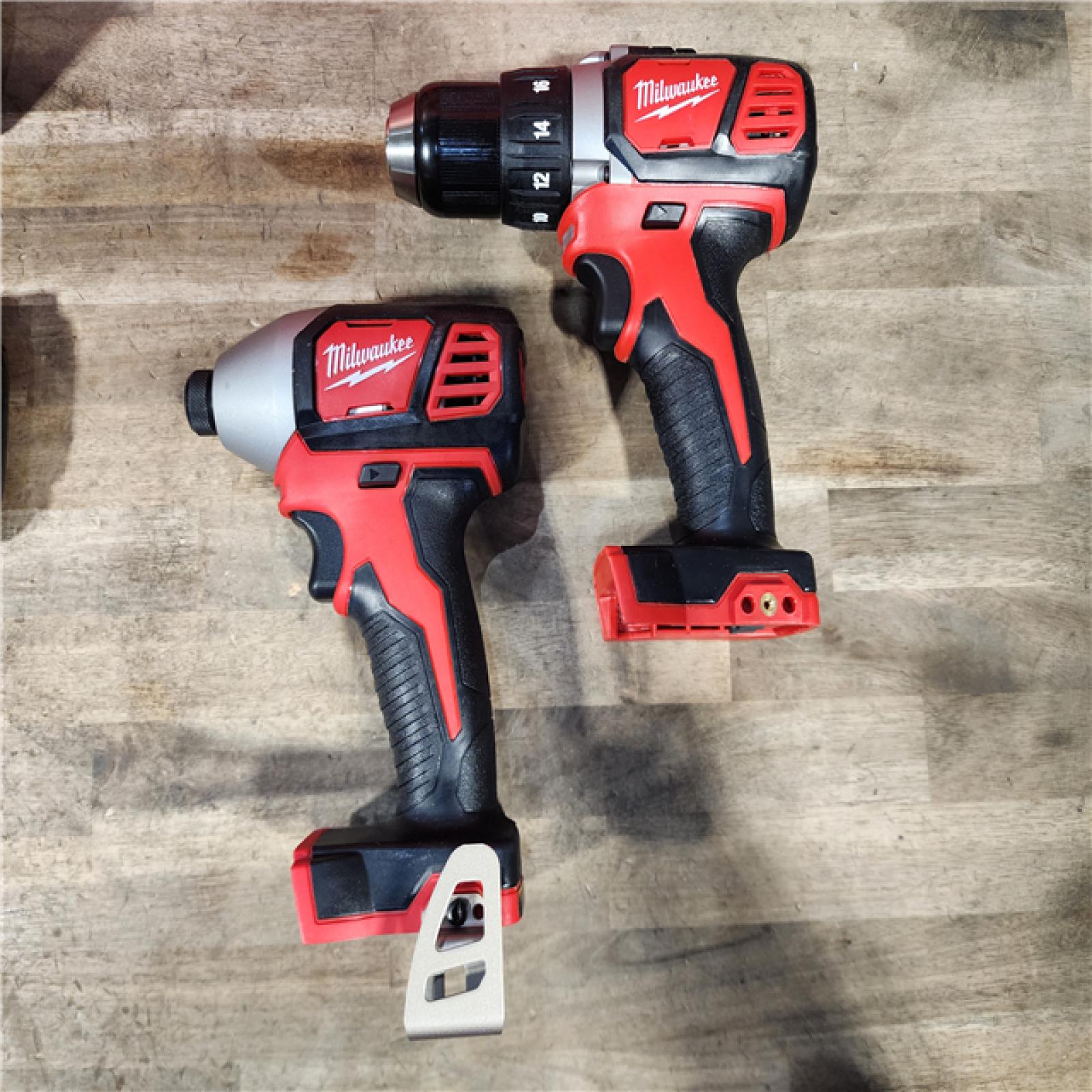 HOUSTON LOCATION - AS-IS Milwaukee 18V Cordless Brushed 2-Tool Drill/Driver and Impact Driver Kit
