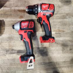 HOUSTON LOCATION - AS-IS Milwaukee 18V Cordless Brushed 2-Tool Drill/Driver and Impact Driver Kit