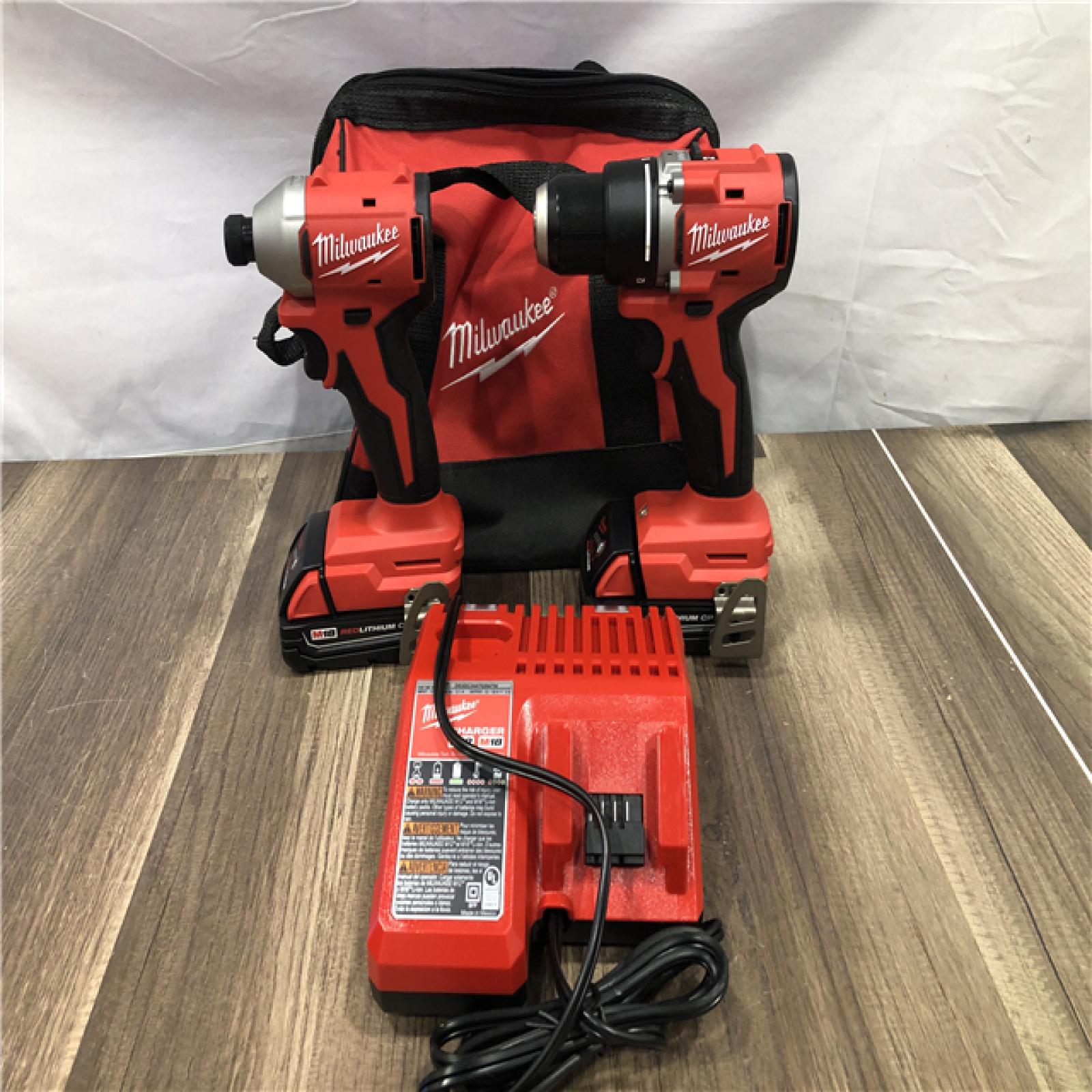 AS-IS Milwaukee 18V Lithium-Ion Brushless Cordless Compact Drill/Impact Combo Kit