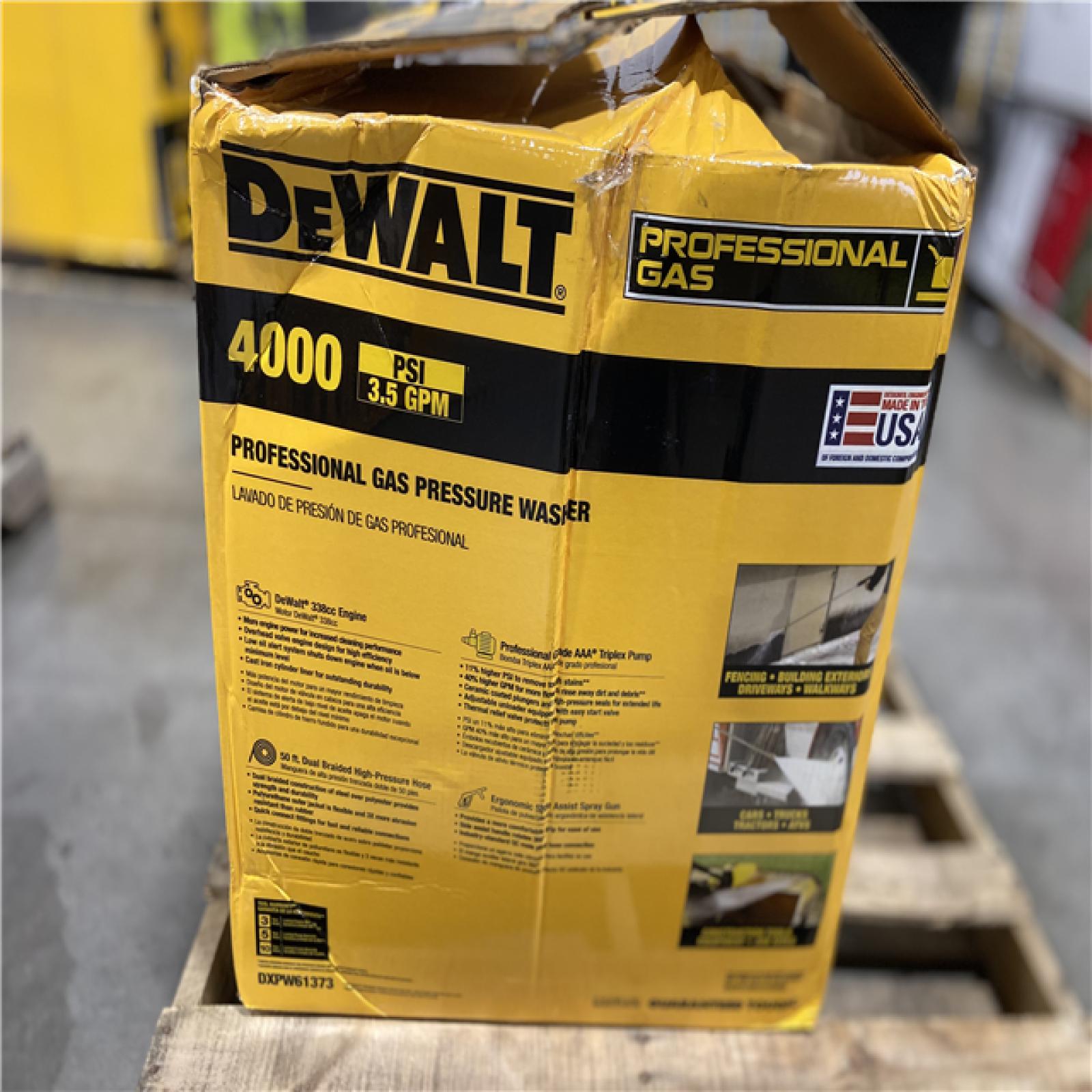 DALLAS LOCATION - DEWALT 4000 PSI 3.5 GPM Cold Water Gas Pressure Washer with DeWalt 338cc Engine