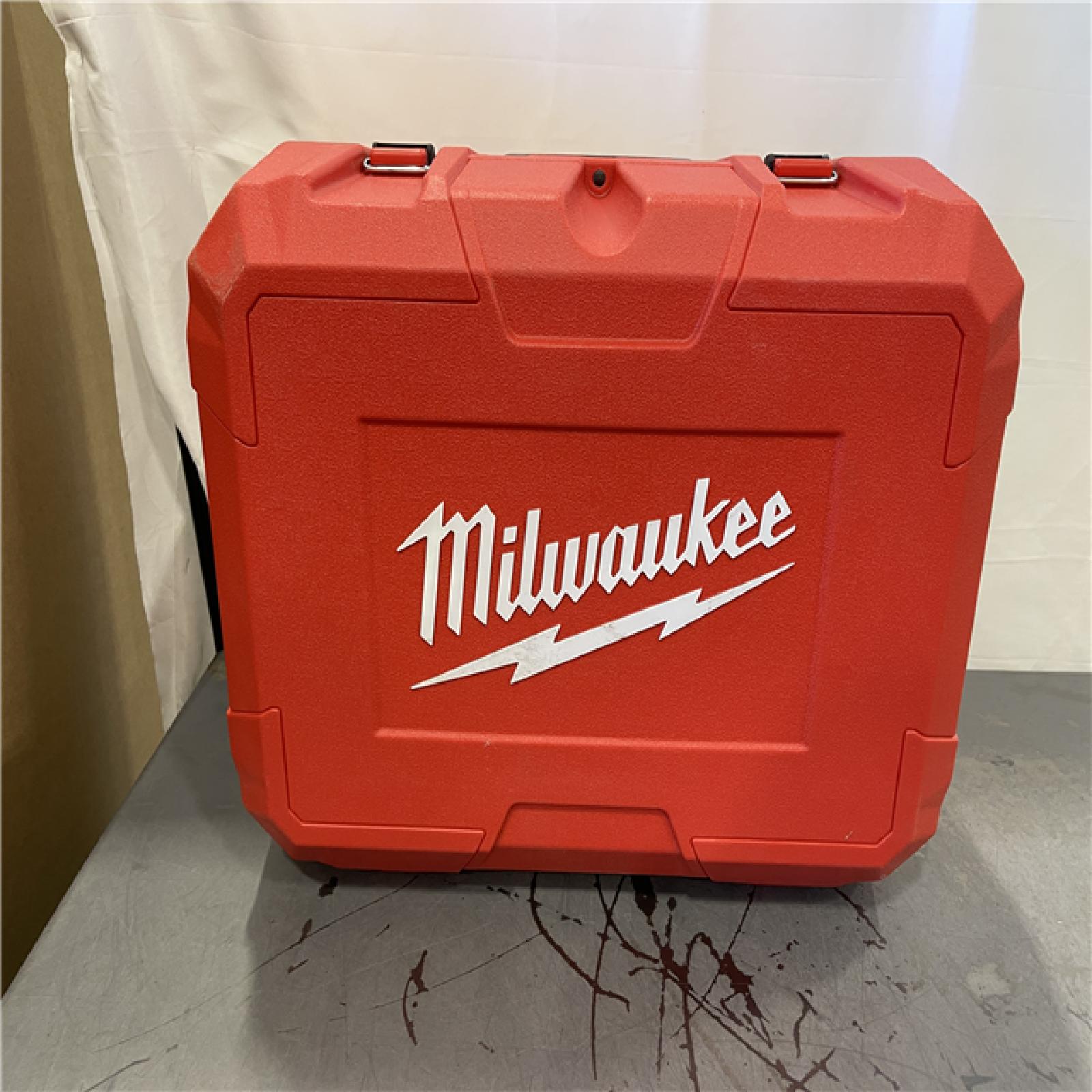 AS-IS - Milwaukee M18 2000 Ft. Red Exterior Rotary Laser Level Kit with Receiver and Receiver Clamp
