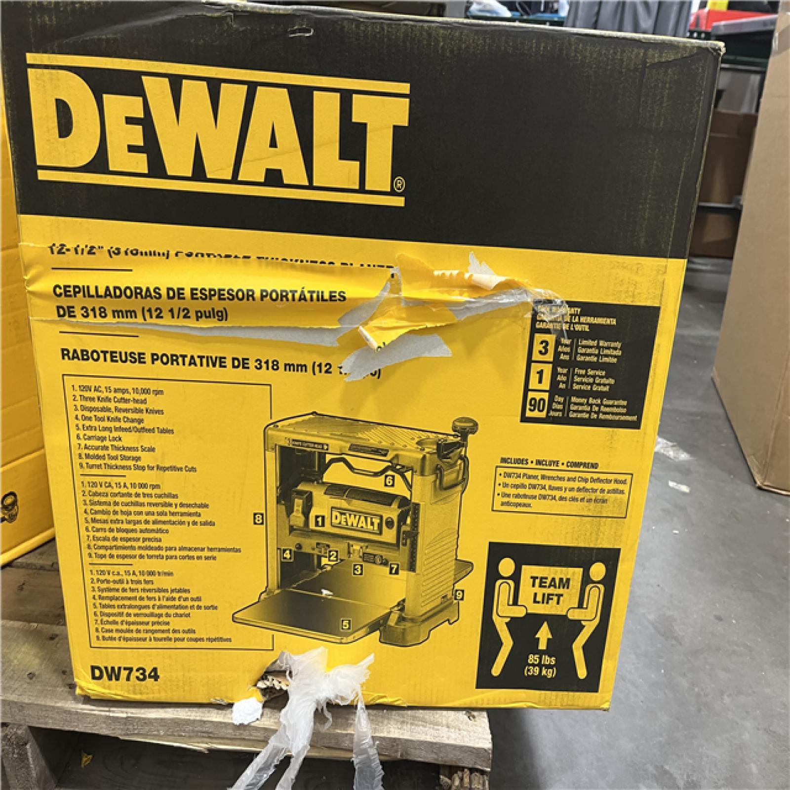 AS-IS DEWALT 15 Amp Corded 12.5 in. Bench Planer