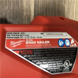 AS-IS Milwaukee  FUEL 18-Volt Lithium-Ion Brushless Cordless Gen II 18-Gauge Brad Nailer (Tool-Only)