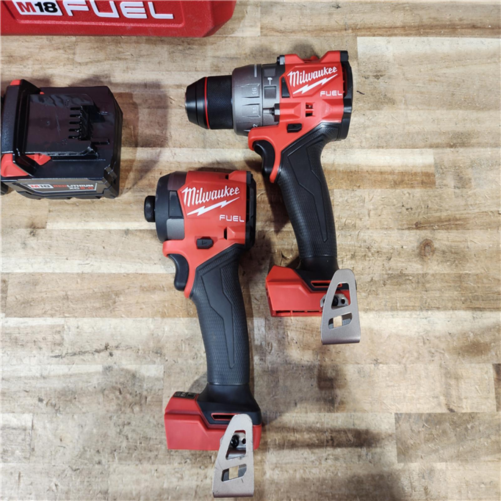HOUSTON LOCATION - AS - IS Milwaukee FUEL 18V Lithium-Ion Brushless Cordless Hammer Drill and Impact Driver Combo Kit
