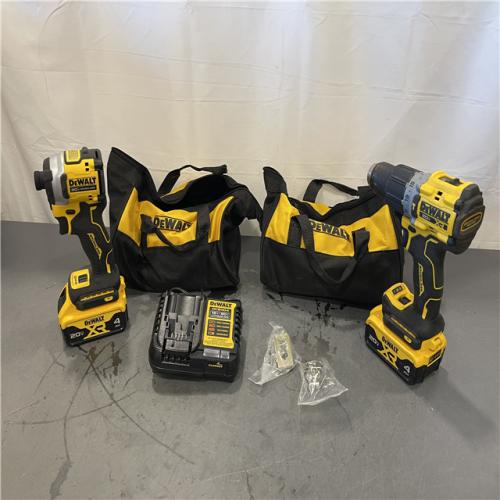 AS-IS - DEWALT 20V MAX XR Hammer Drill and ATOMIC Impact Driver 2 Tool Cordless Combo Kit