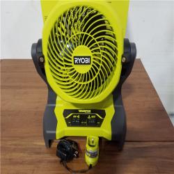 California AS-IS Ryobi 18V 7.5 Bucket Top Misting Fan Kit  Includes (1) Battery & Charger