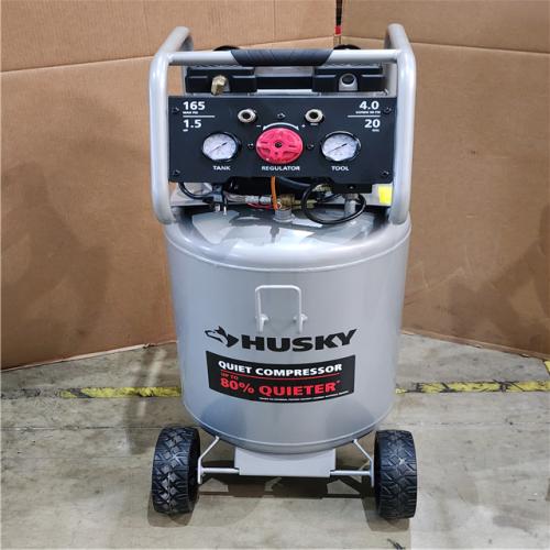 HOUSTON LOCATION - AS-IS (APPEARS LIKE NEW) HUSKY 20 Gal. 165 PSI Vertical Electric Quiet Air Compressor