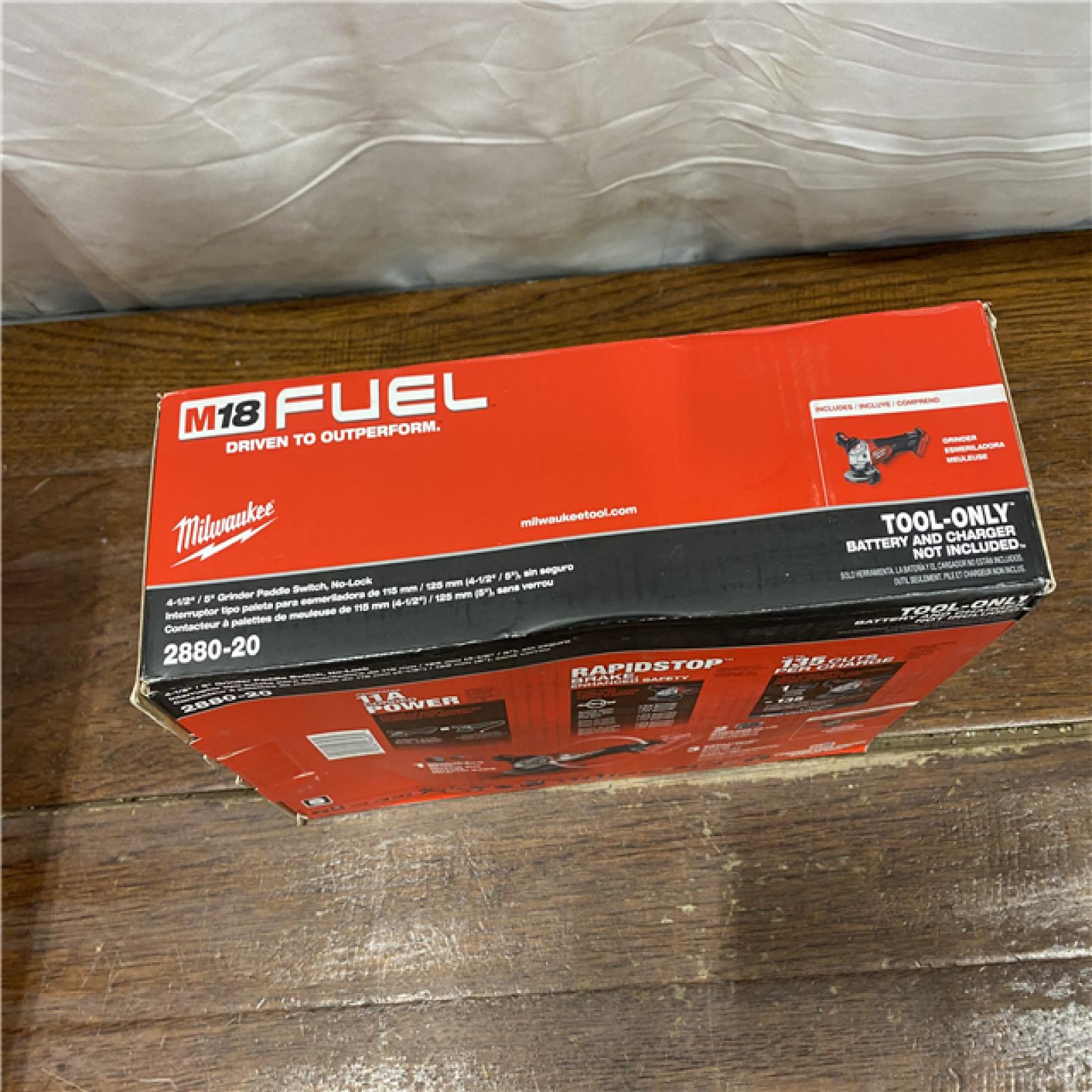 NEW Milwaukee 2880-20 FUEL 18-Volt Lithium-Ion Brushless Cordless 4-1/2 in./5 in. Grinder W/Paddle Switch (Tool-Only)