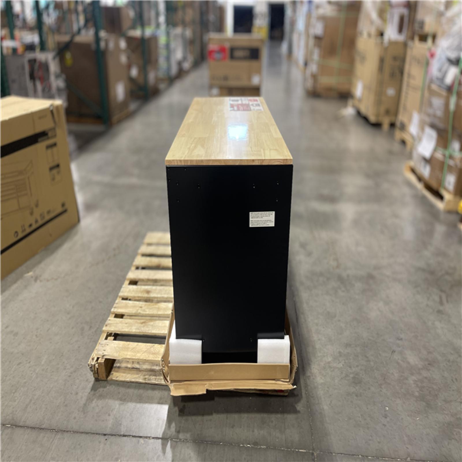 DALLAS LOCATION- Husky Modular 52 in. W x 20 in. D Standard Duty Black Mobile Workbench Cabinet