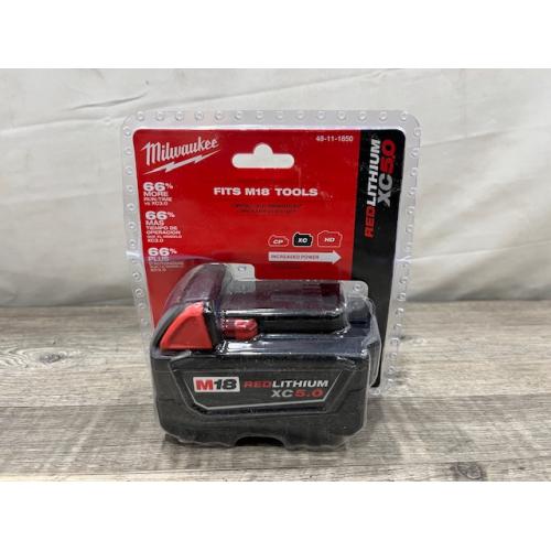 NEW - Milwaukee 18-Volt 5.0 Ah Lithium-Ion XC Extended Capacity Battery Pack