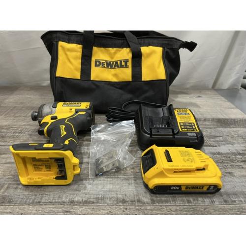 AS-IS DEWALT Atomic 20V Max Lithium-Ion Brushless Cordless Compact 1/4 in. Impact Driver Kit