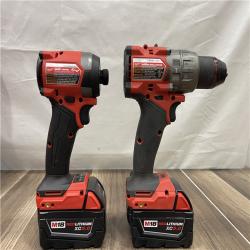 AS-IS Milwaukee M18 FUEL 18V Lithium-Ion Brushless Cordless Hammer Drill and Impact Driver Combo Kit