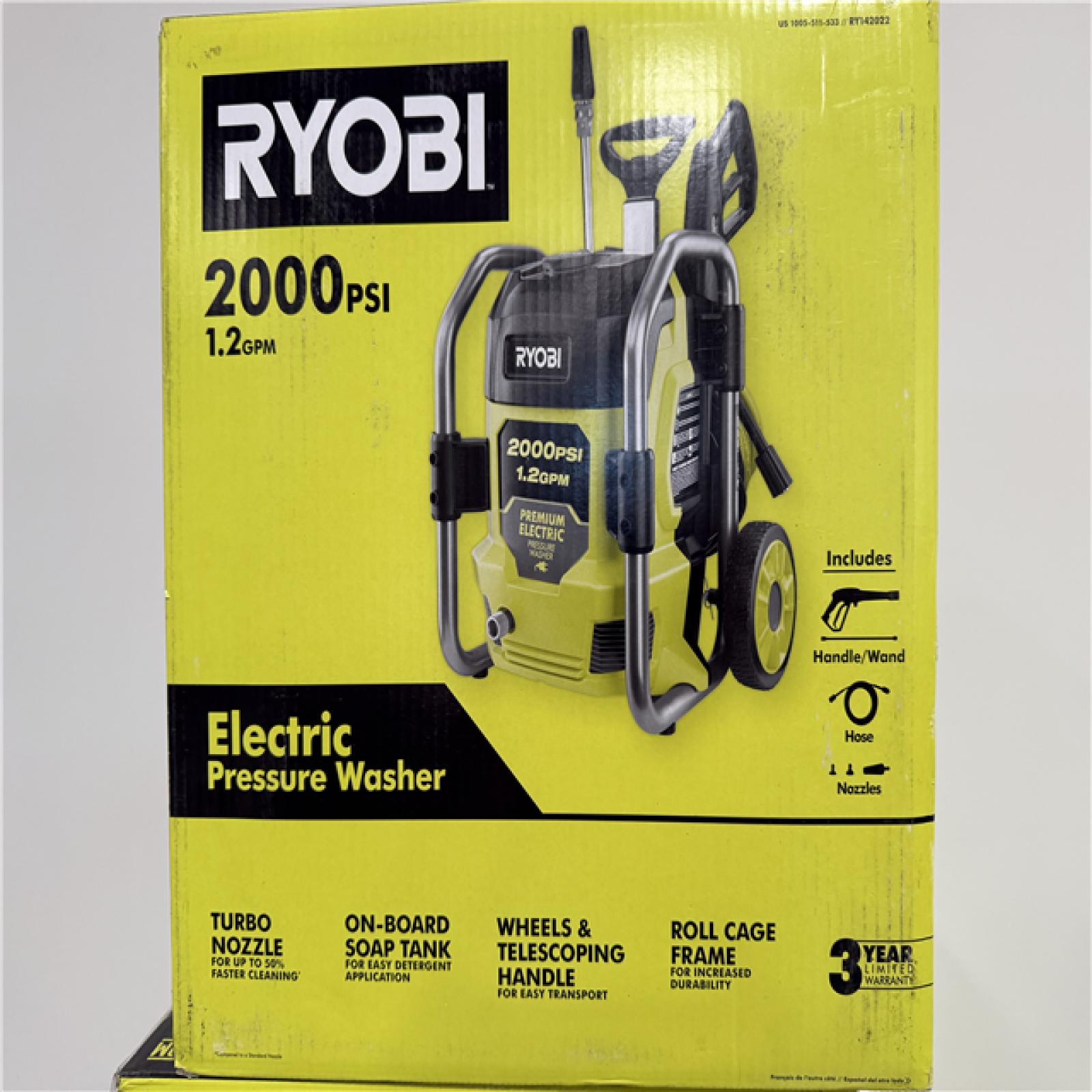 California NEW Sealed Box Ryobi 2000 PSI Electric Pressure Washer