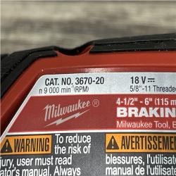 AS-IS Milwaukee FUEL 18-Volt Lithium-Ion Brushless Cordless 4-1/2 in./6 in. Braking Grinder with Paddle Switch (Tool-Only)